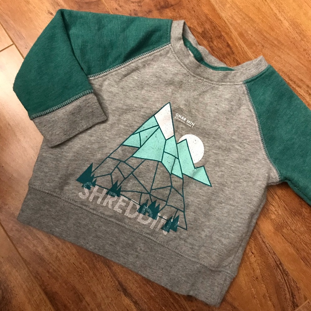 🏔️Shreddin’ Gnar Mountain Sweatshirt 12M
